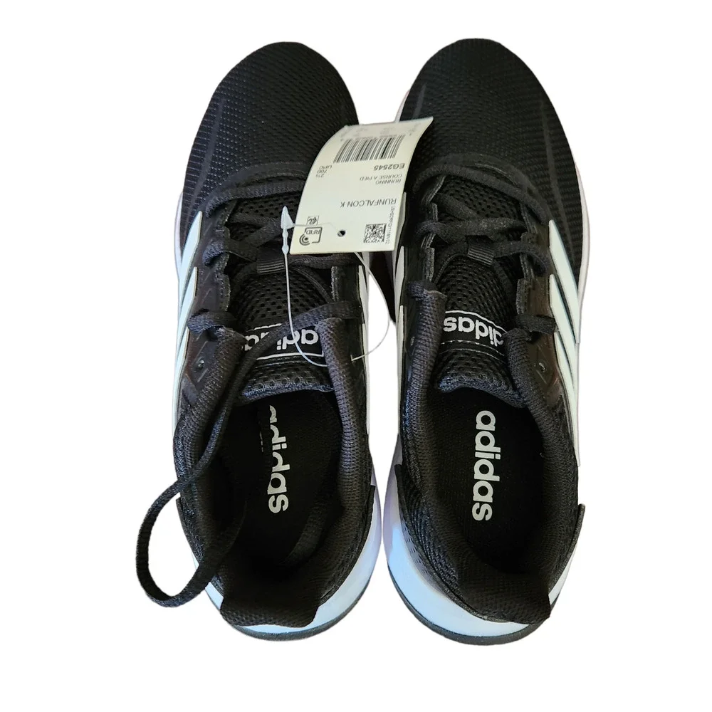 adidas K Runfalcon Black/White Running Shoes 5